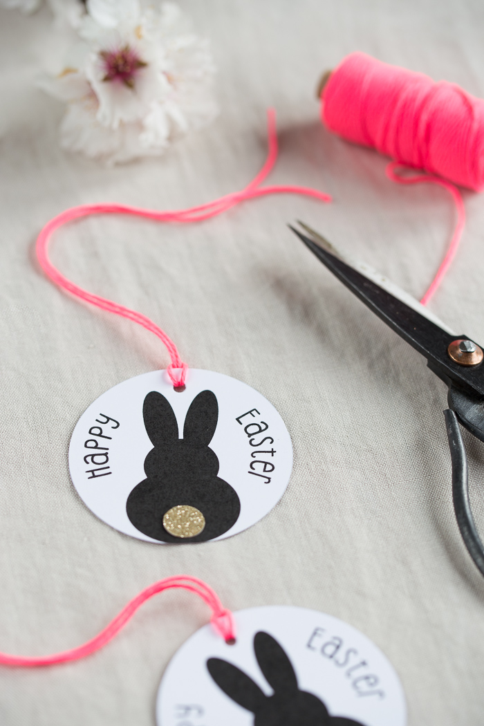 printable Easter bunny gift tags